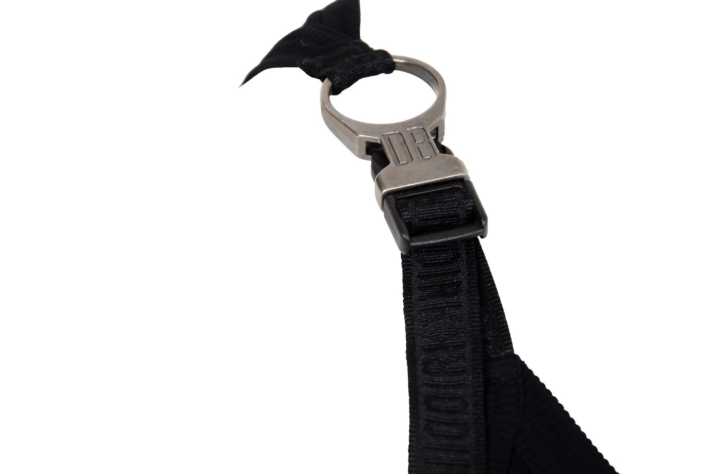Vintage Dirk Bikkembergs asymmetrical straps black cotton tank top / Dirk Bikkembergs metal clip buckle strap sleeveless top / Made in Italy