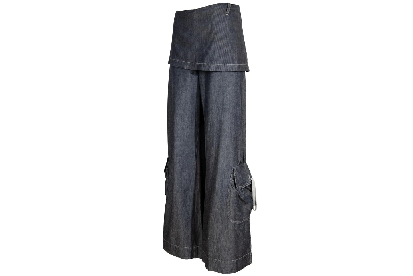 2000s Cop Copine skirt pants / Y2K Cop Copine wide leg cargo pants / Made in France