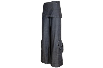2000s Cop Copine skirt pants / Y2K Cop Copine wide leg cargo pants / Made in France