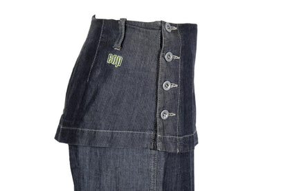 2000s Cop Copine skirt pants / Y2K Cop Copine wide leg cargo pants / Made in France