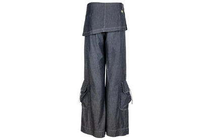 2000s Cop Copine skirt pants / Y2K Cop Copine wide leg cargo pants / Made in France