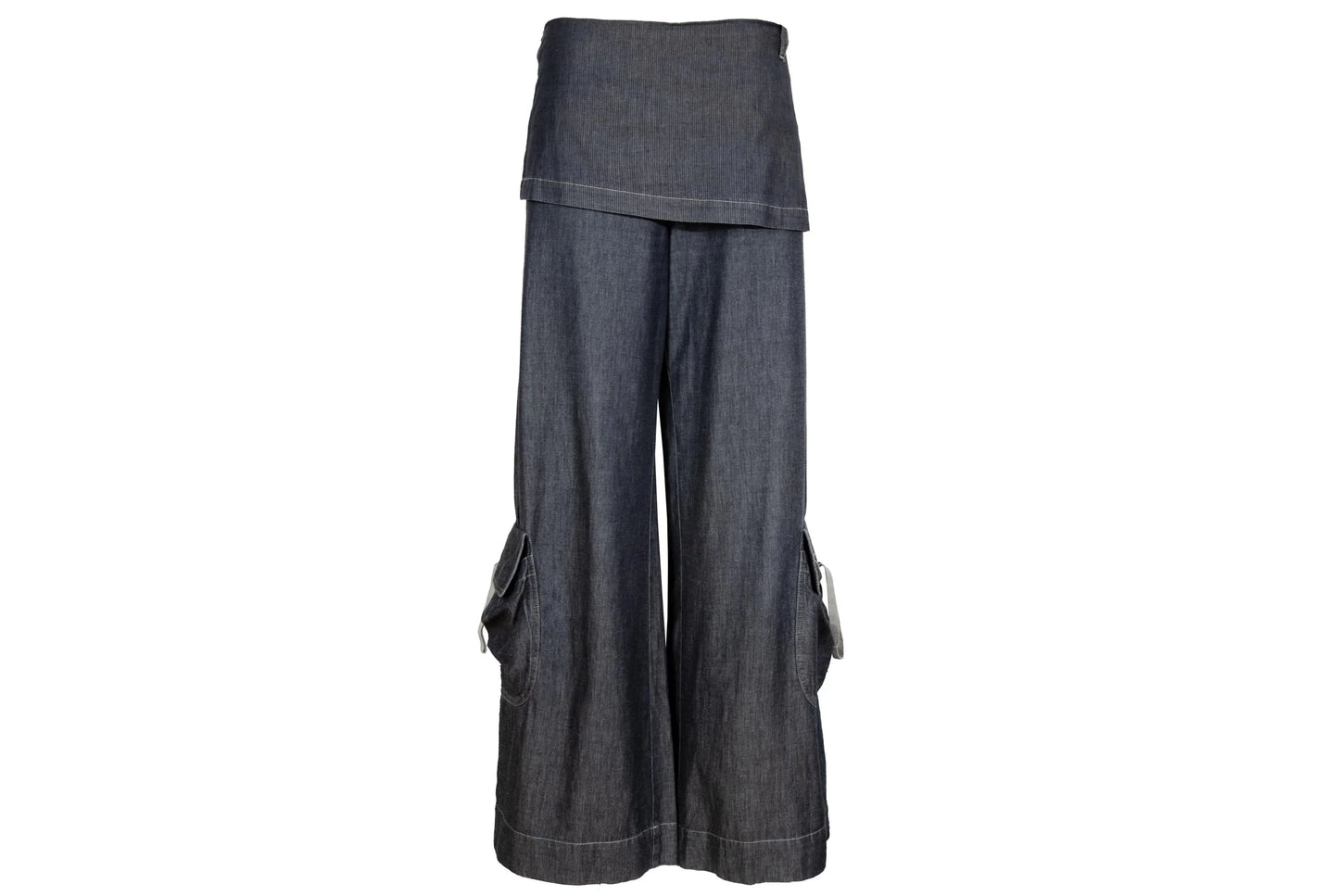 2000s Cop Copine skirt pants / Y2K Cop Copine wide leg cargo pants / Made in France