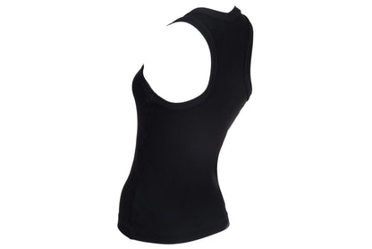 Vintage Dirk Bikkembergs asymmetrical straps black cotton tank top / Dirk Bikkembergs metal clip buckle strap sleeveless top / Made in Italy