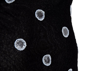 F/W 2000 Amaya Arzuaga mirror polka dot cowl neck sleeveless top / Made in Spain