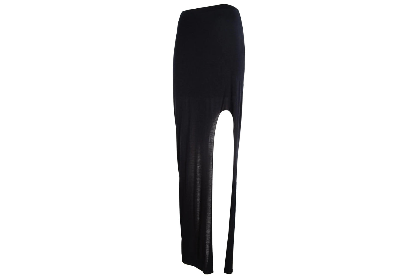 Helmut Lang black jersey skirt with side slit / Made in the USA