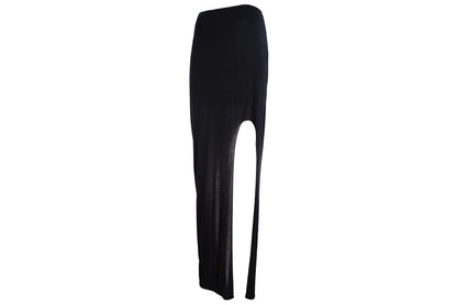 Helmut Lang black jersey skirt with side slit / Made in the USA