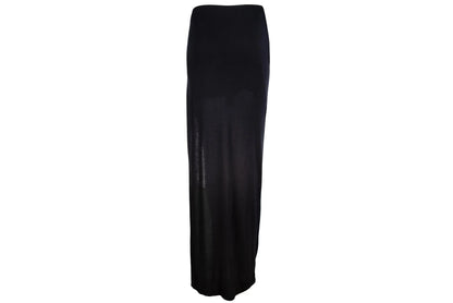 Helmut Lang black jersey skirt with side slit / Made in the USA