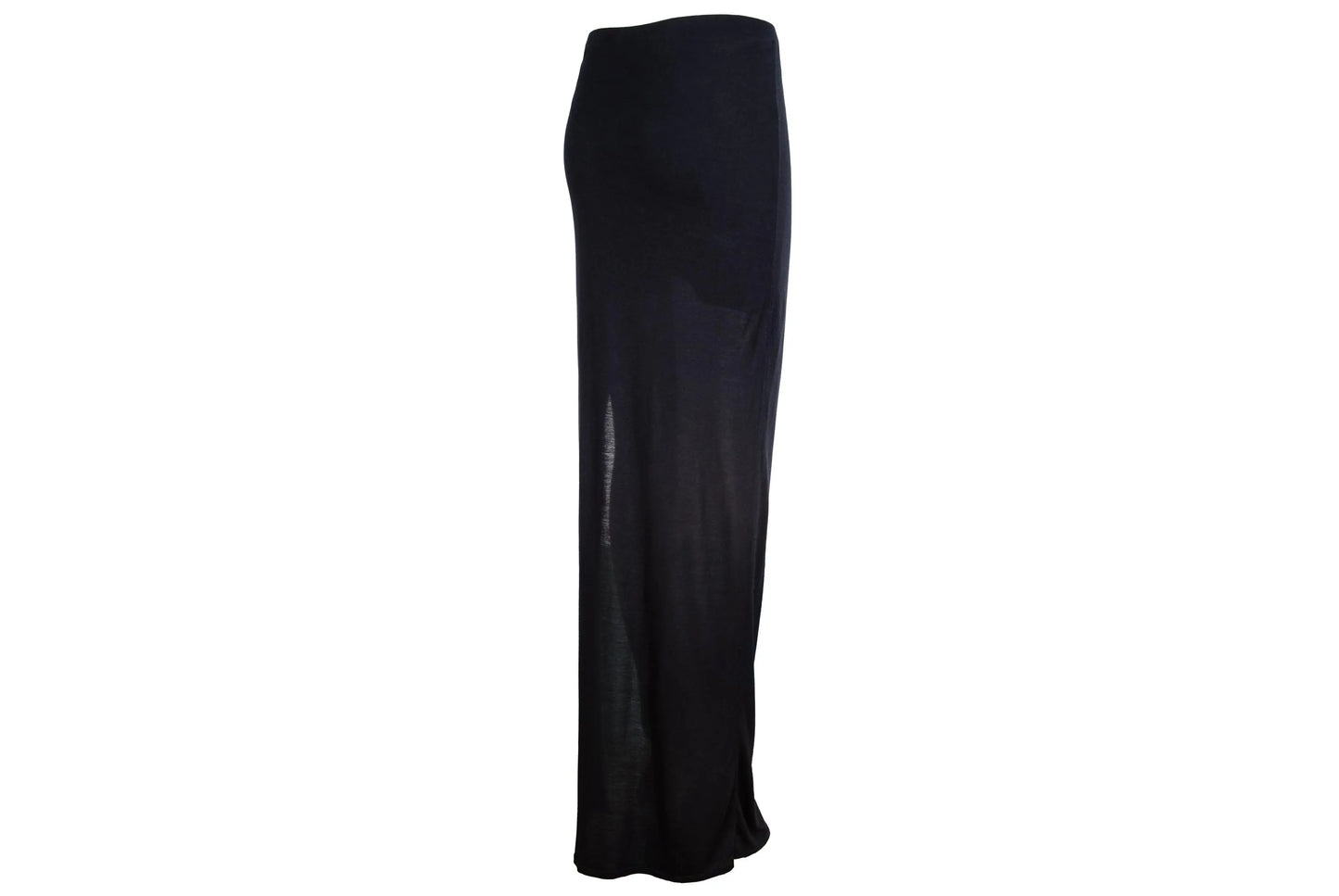 Helmut Lang black jersey skirt with side slit / Made in the USA