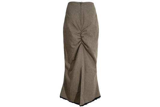 Vintage Kaat Tilley ruched back mermaid skirt / Made in Belgium