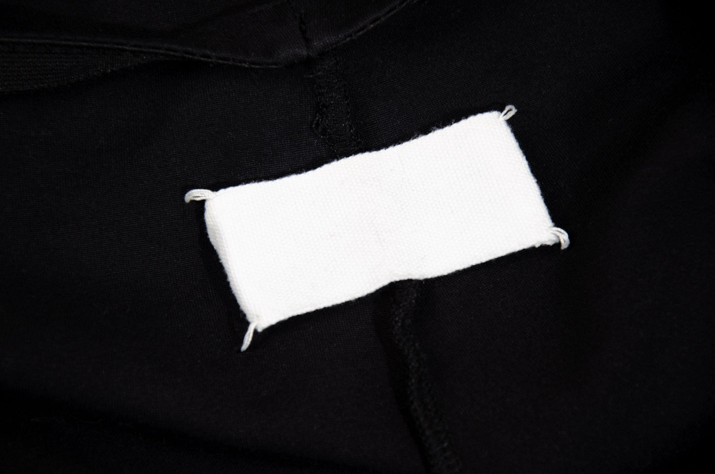 Maison Martin Margiela white label black wide stiff cuff hem pull on leggings pants / Made in Italy