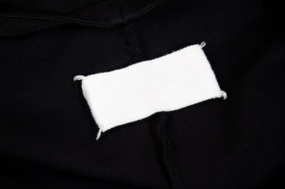 Maison Martin Margiela white label black wide stiff cuff hem pull on leggings pants / Made in Italy