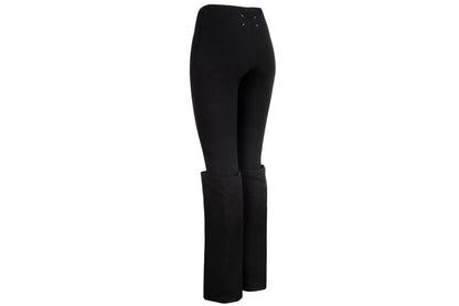 Maison Martin Margiela white label black wide stiff cuff hem pull on leggings pants / Made in Italy