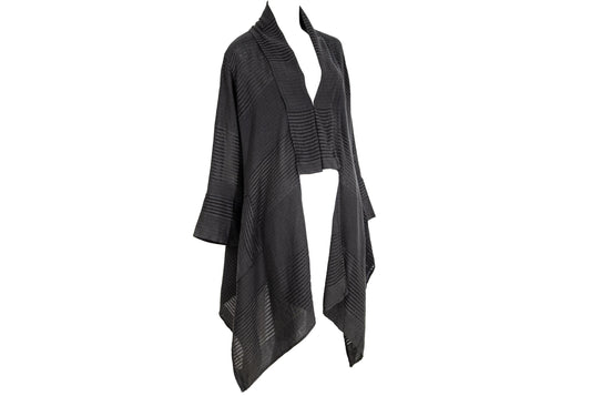 Vintage Akihiko Izukura 100% silk handowen kimono style cardigan / Made in Japan