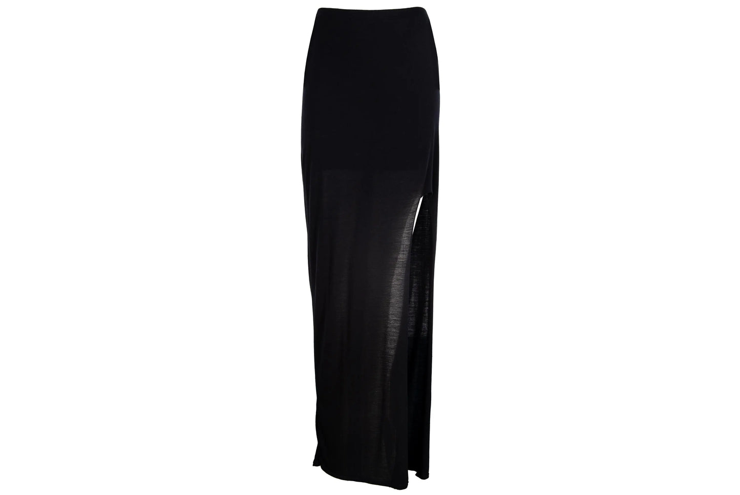 Helmut Lang black jersey skirt with side slit / Made in the USA