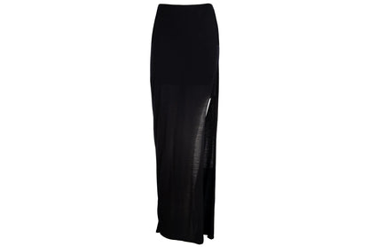 Helmut Lang black jersey skirt with side slit / Made in the USA