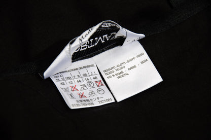 Vintage Sportmax 100% ramie black wrap skirt with extra long wrap around strap / Made in Italy