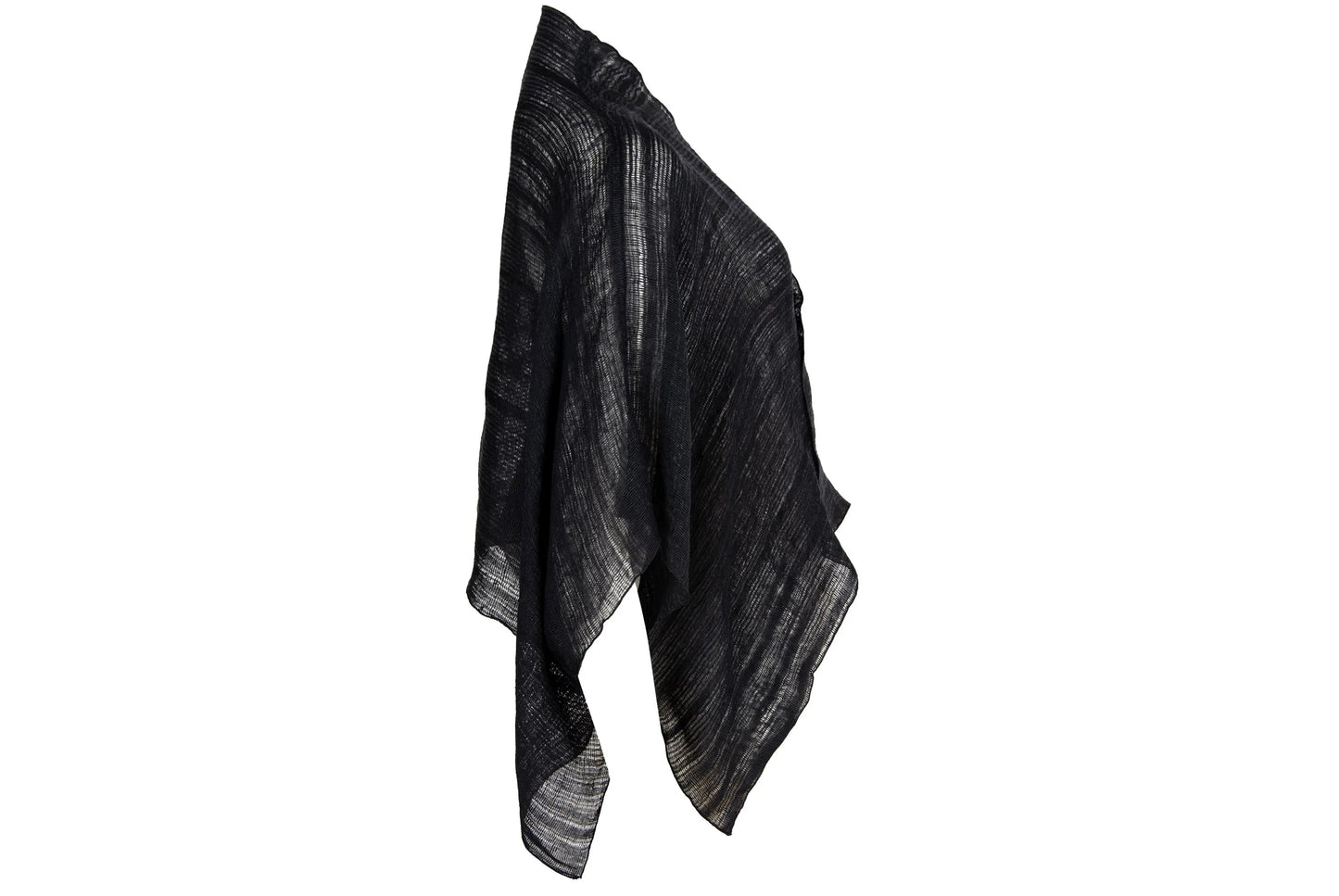 Akihiko Izukura Woven Silk Poncho / Handwoven Japanese Designer Piece / 100% Silk