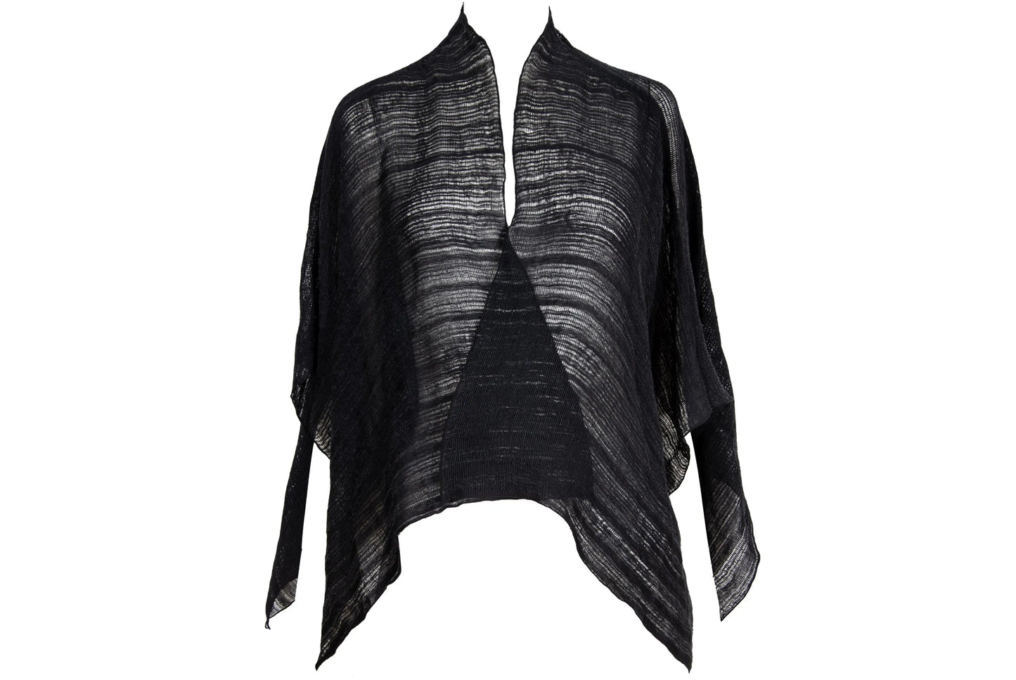 Akihiko Izukura Woven Silk Poncho / Handwoven Japanese Designer Piece / 100% Silk