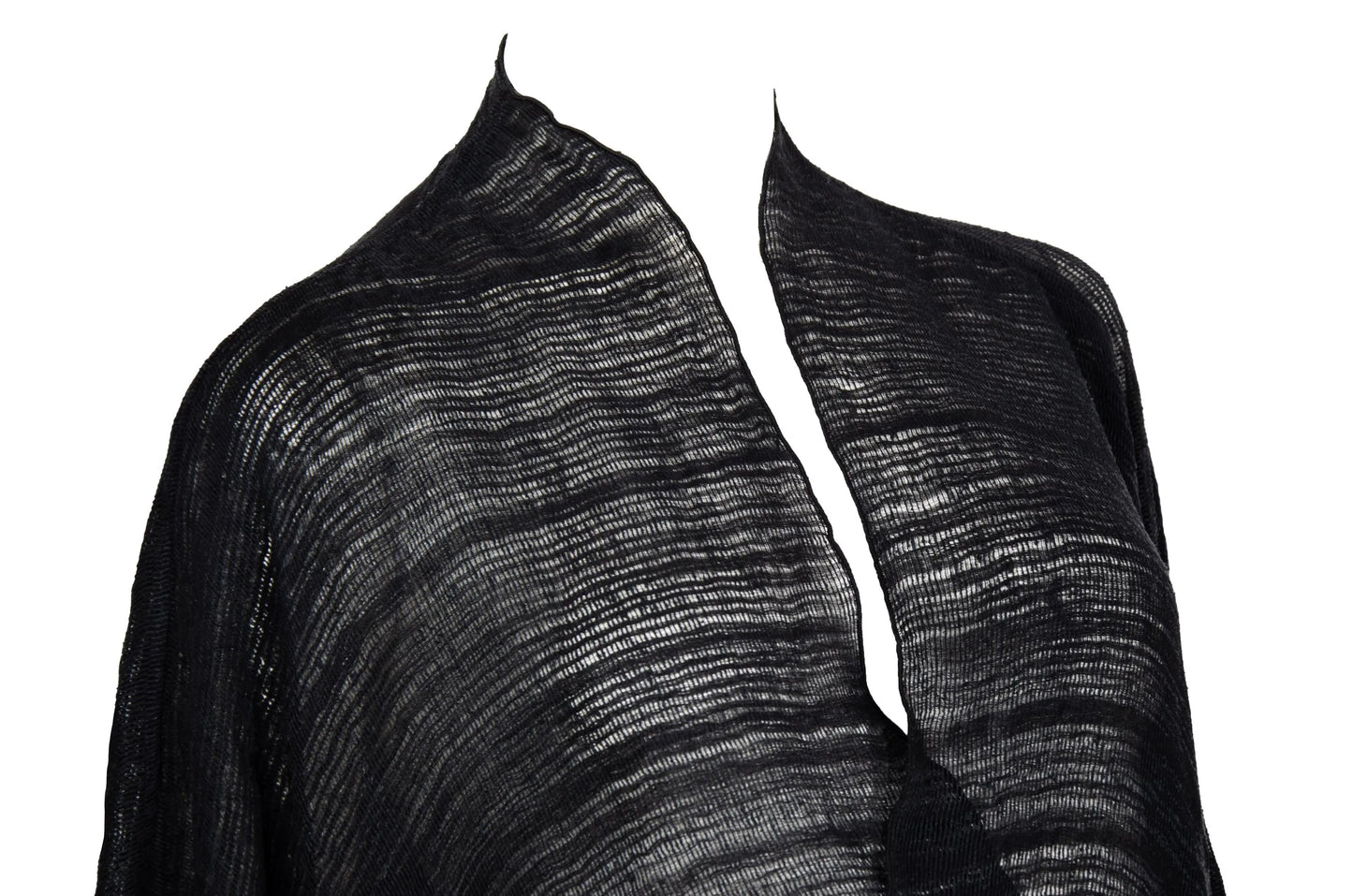 Akihiko Izukura Woven Silk Poncho / Handwoven Japanese Designer Piece / 100% Silk