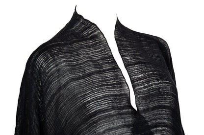 Akihiko Izukura Woven Silk Poncho / Handwoven Japanese Designer Piece / 100% Silk