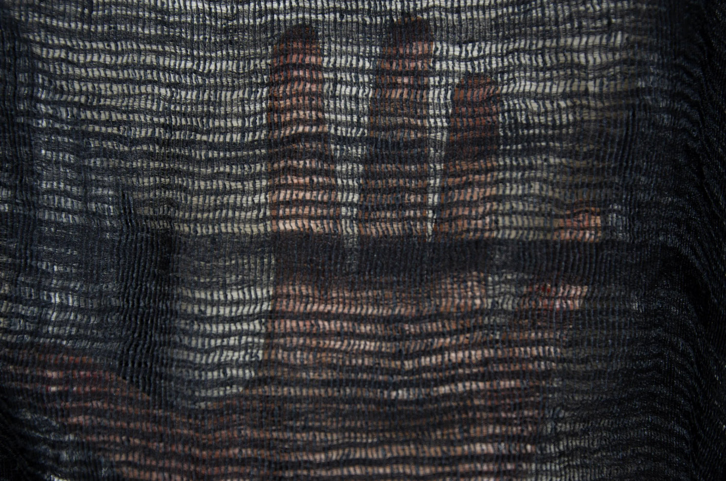 Akihiko Izukura Woven Silk Poncho / Handwoven Japanese Designer Piece / 100% Silk