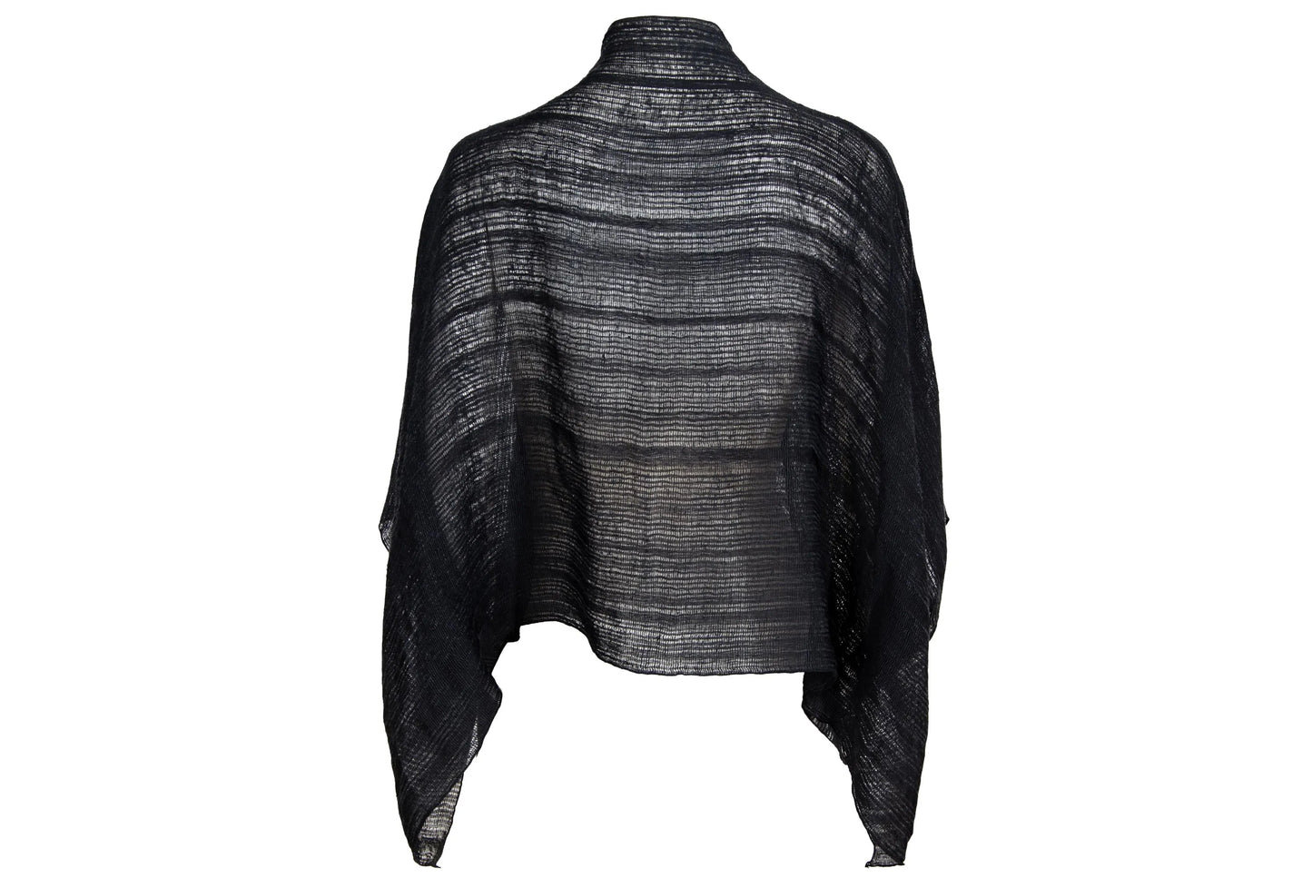 Akihiko Izukura Woven Silk Poncho / Handwoven Japanese Designer Piece / 100% Silk