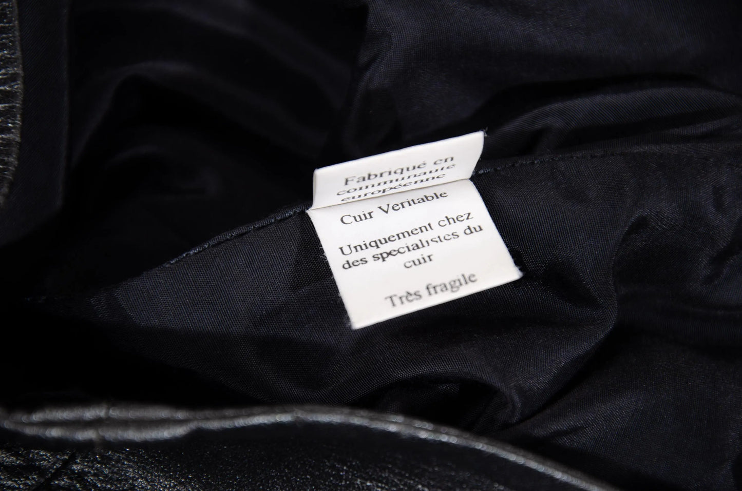 Fatima Lopes Vintage 2000s Black Leather Skirt – Avant-Garde asymmetrical raw natural hem leather skirt