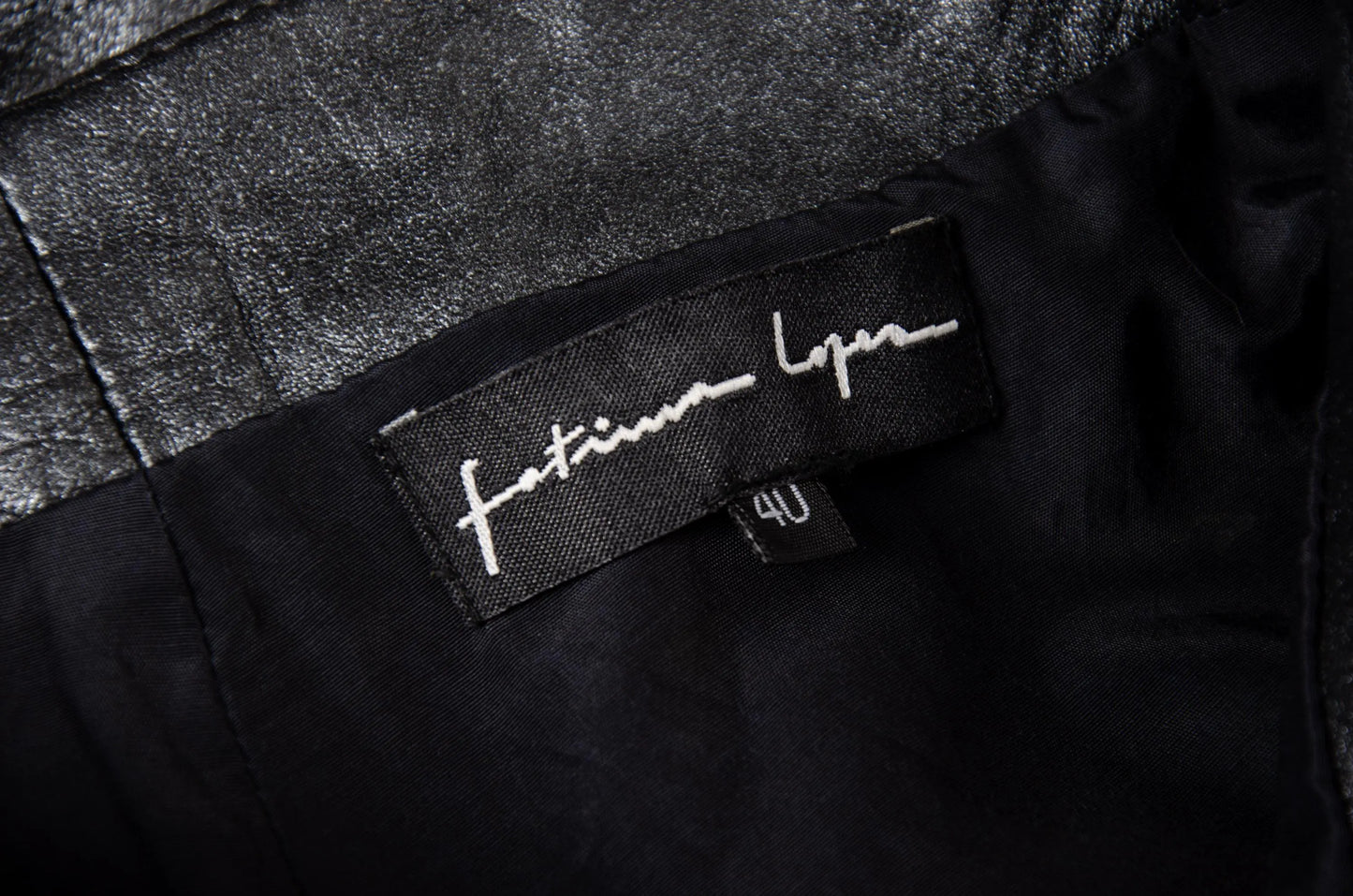 Fatima Lopes Vintage 2000s Black Leather Skirt – Avant-Garde asymmetrical raw natural hem leather skirt