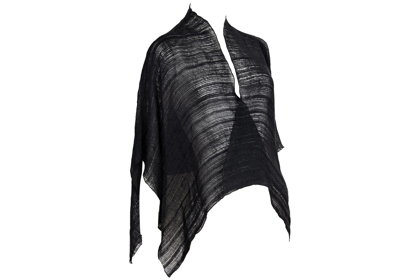 Akihiko Izukura Woven Silk Poncho / Handwoven Japanese Designer Piece / 100% Silk