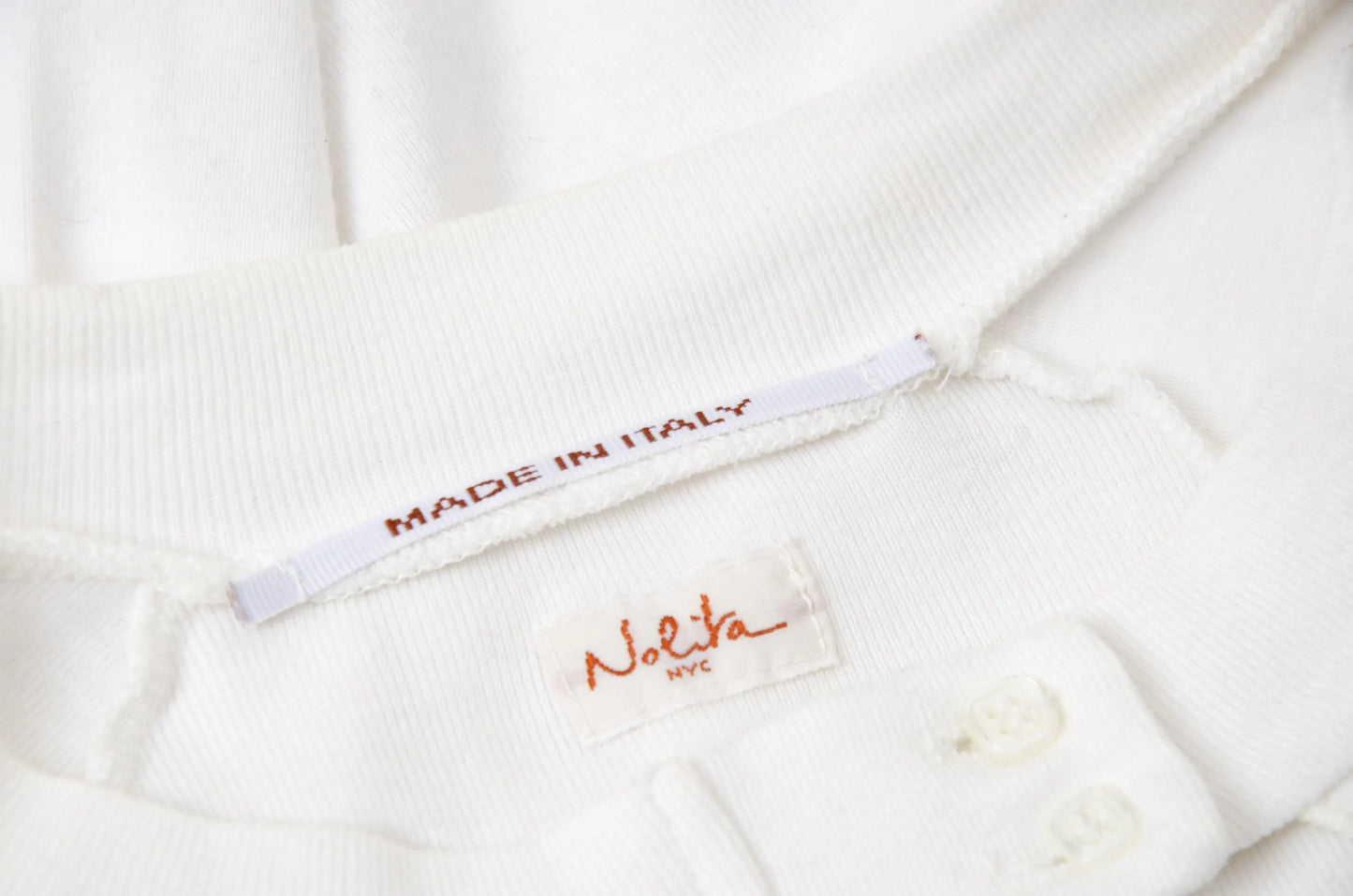 Vintage Nolita "Pure Angel" 100% cotton long sleeve top / 2000s Nolita embellished studs top / Made in Italy