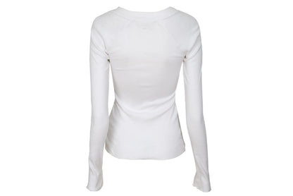 Vintage Nolita "Pure Angel" 100% cotton long sleeve top / 2000s Nolita embellished studs top / Made in Italy