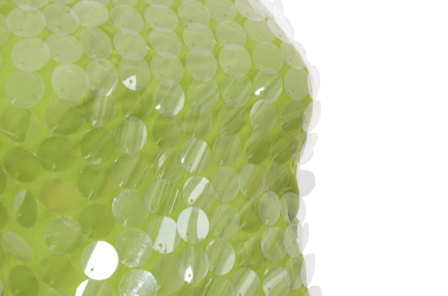 S/S 2002 Amaya Arzuaga top and skirt with large translucent plastic discs embellishments