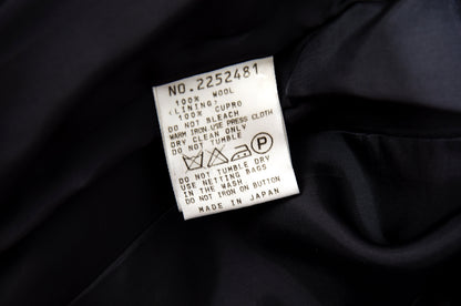 Vintage Ritsuko Shirahama minimalist avant garde 100% wool skirt suit / Made in Japan