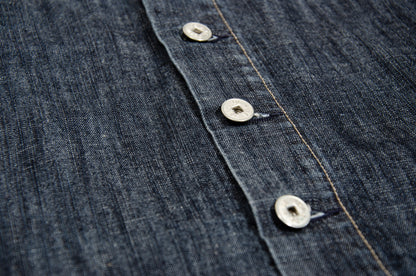2000s Marithé + François Girbaud technical button front denim mini skirt with buckle details