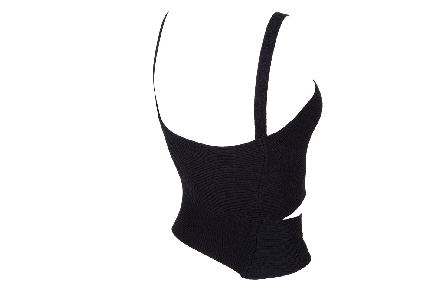 Vintage Italian brand asymmetrical cut top with o-ring and cut-out details - Made in Italy