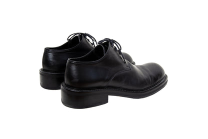 Vintage Collection Privée..? black leather lace-up derby shoes - Made in Italy - EU 39