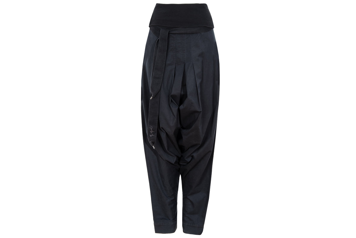 2000s Cop Copine convertible black low crotch pants or strapless jumpsuit