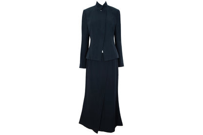 Vintage Ritsuko Shirahama minimalist avant garde 100% wool skirt suit / Made in Japan