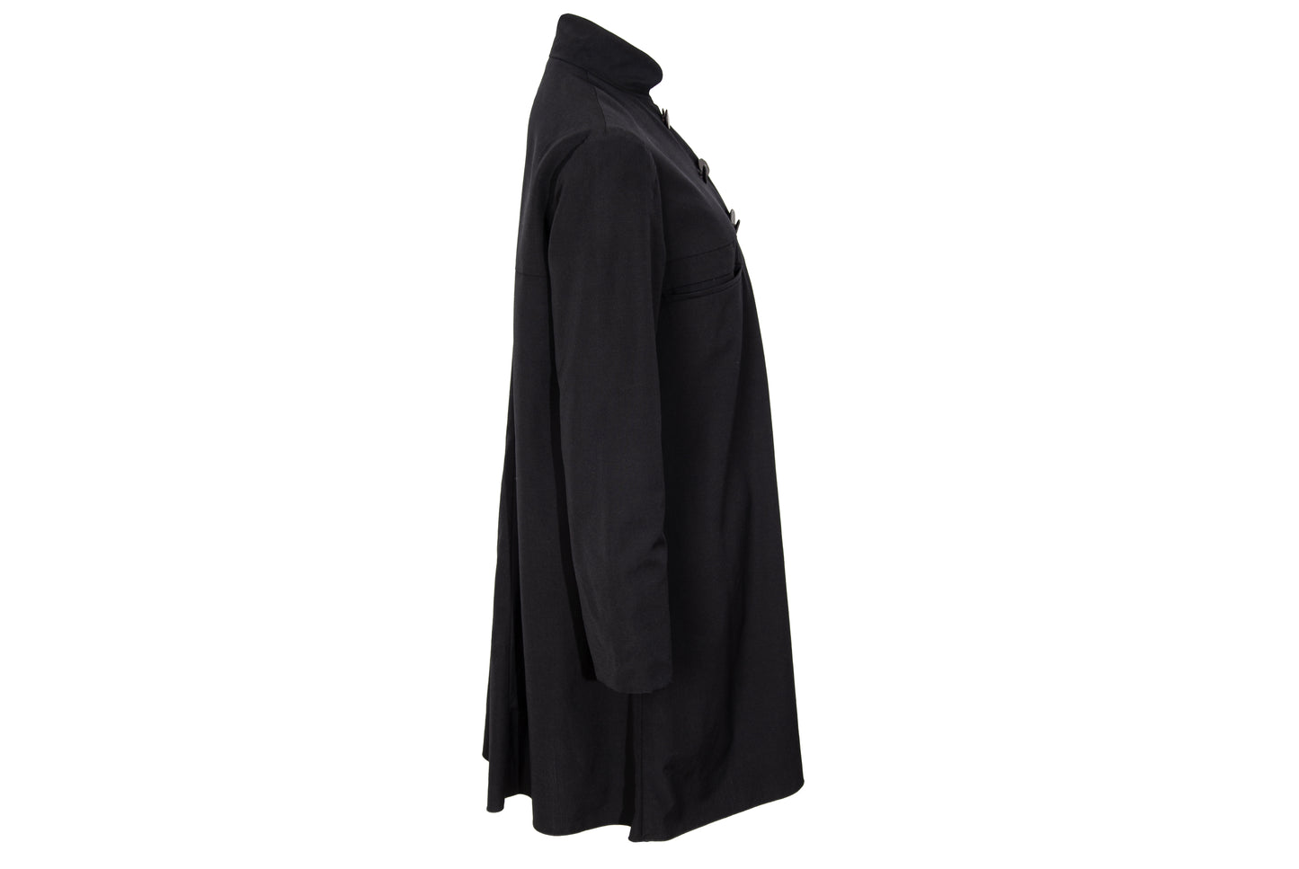 Vintage Chloé black military inspired double breasted lightweight coat - Made in France