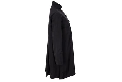 Vintage Chloé black military inspired double breasted lightweight coat - Made in France