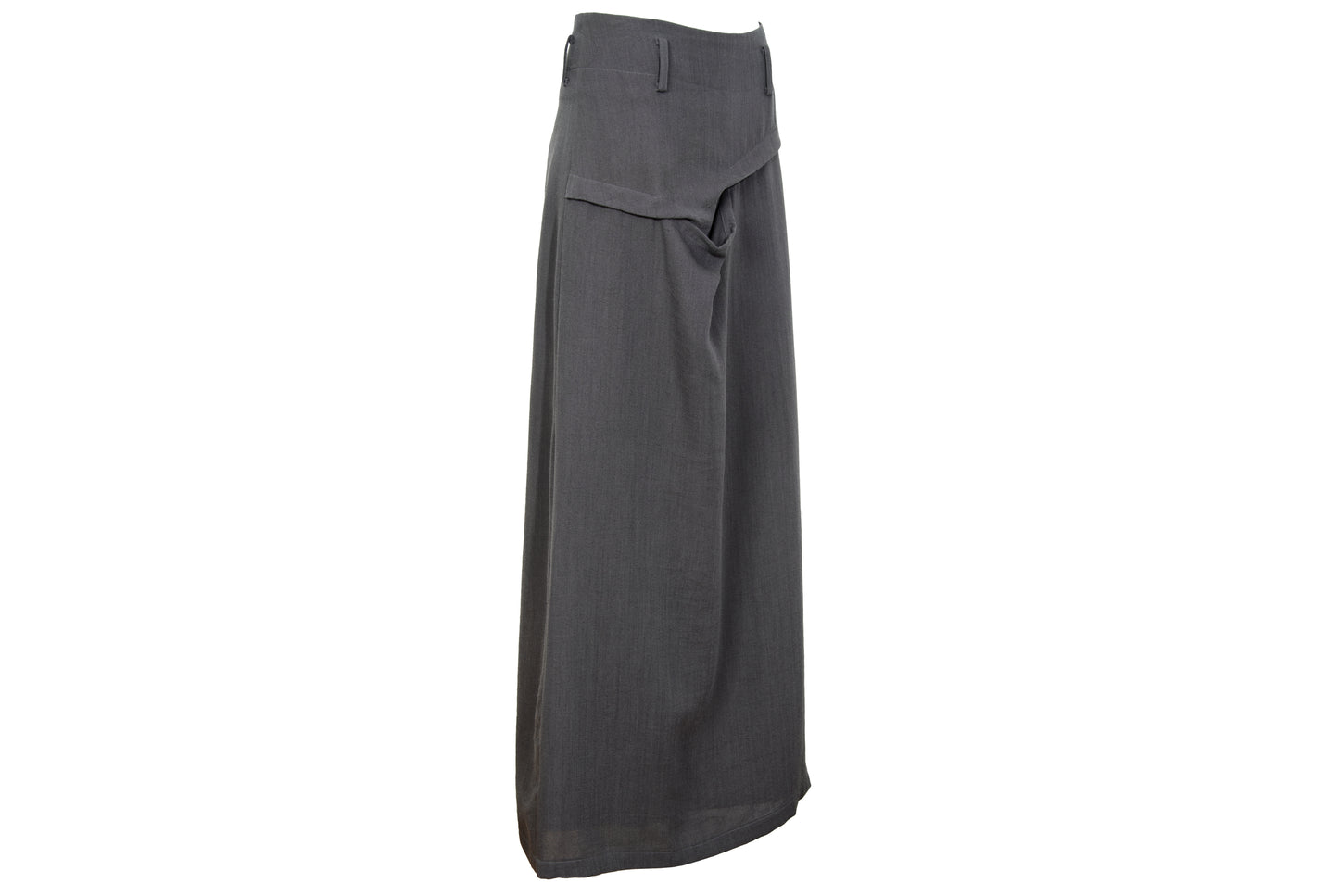 Vintage Japanese designer architectural fold draped wool column skirt / Made in Japan