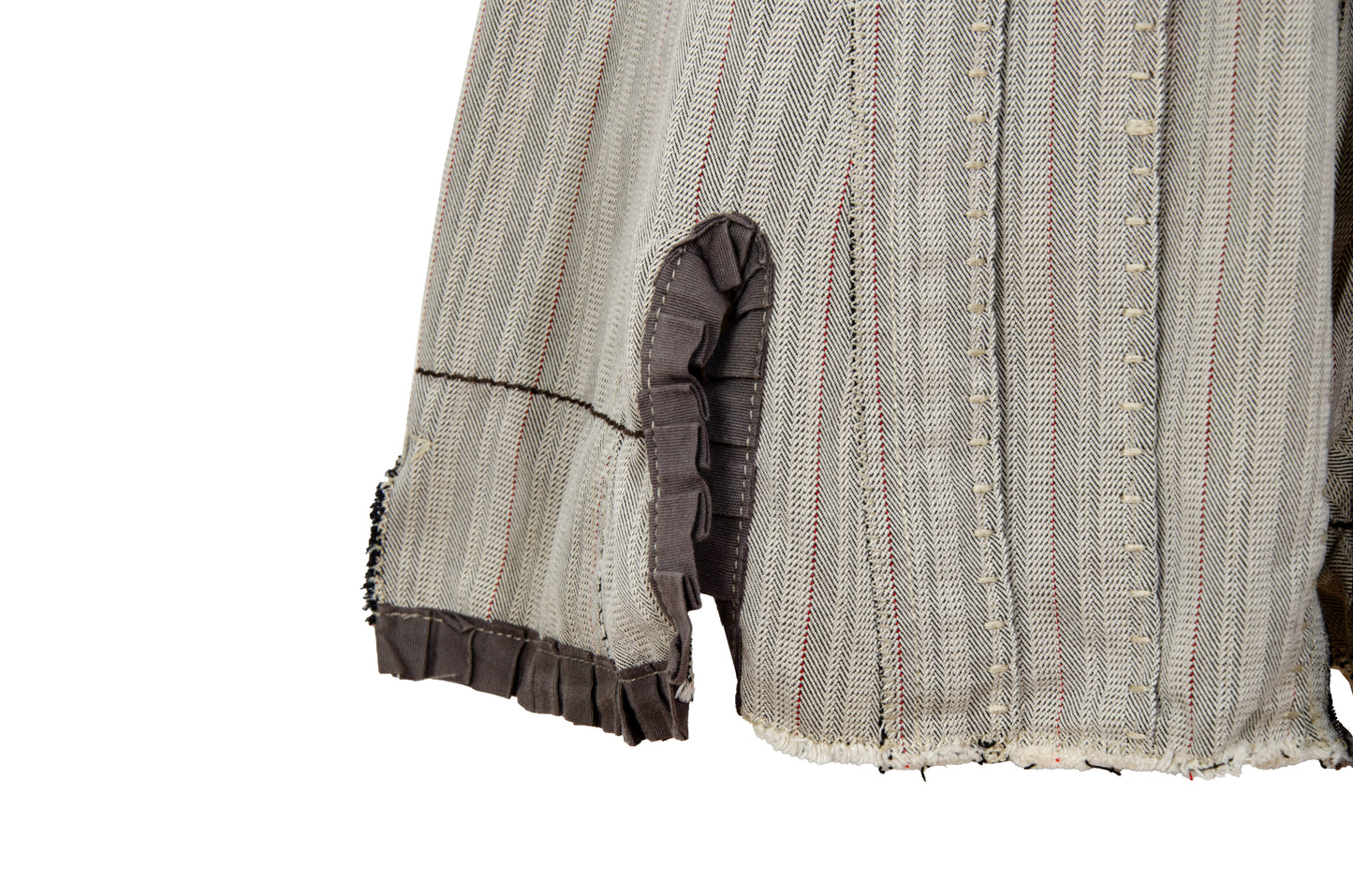 2000s Marithé + François Girbaud layered asymmetrical button front skirt - Made in Italy