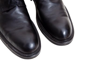 Vintage Collection Privée..? black leather lace-up derby shoes - Made in Italy - EU 39