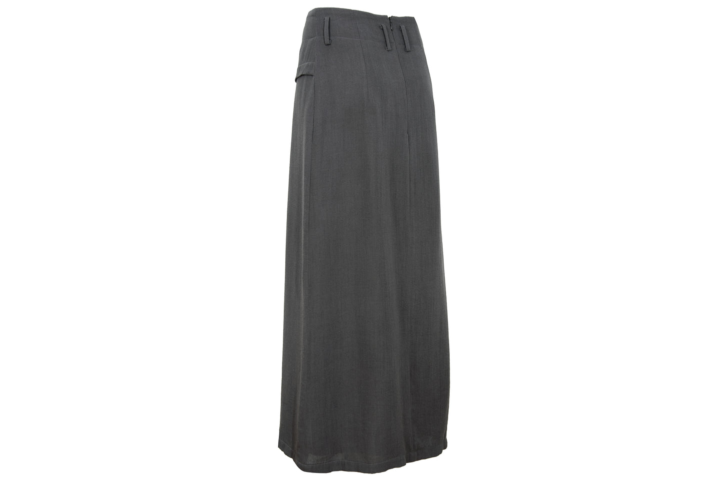 Vintage Japanese designer architectural fold draped wool column skirt / Made in Japan