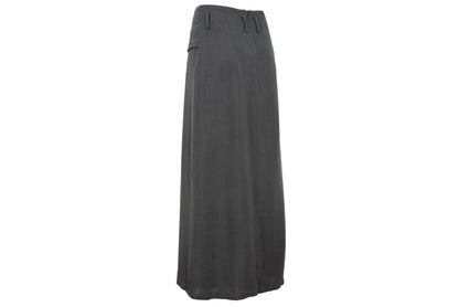 Vintage Japanese designer architectural fold draped wool column skirt / Made in Japan