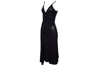 Vintage Italian brand draped asymmetrical spaghetti straps dress - Made in Italy