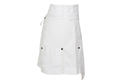2000s Marithé + François Girbaud white technical utility mini skirt
