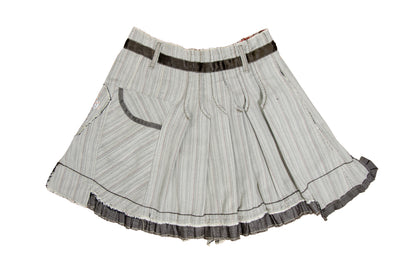 2000s Marithé + François Girbaud layered asymmetrical button front skirt - Made in Italy