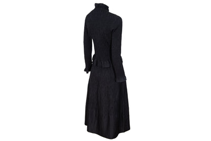 Vintage Akihiko Izukura silk permanent pleats shirt and skirt two piece set