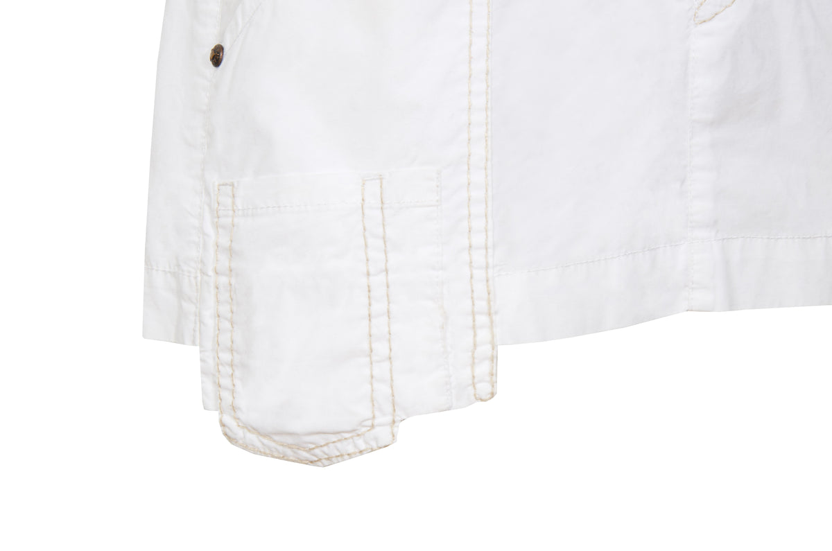 2000s Marithé + François Girbaud white technical utility mini skirt